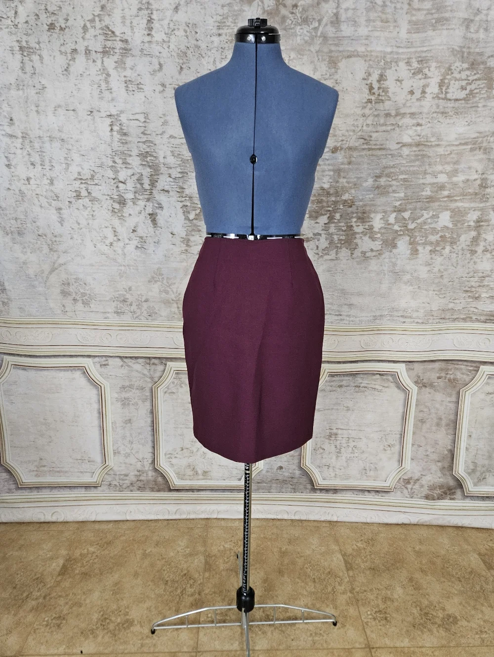 Vintage XOXO Skirt Y2K Plum Purple Mid Rise Pencil Skirt S 90s Office Secretary
